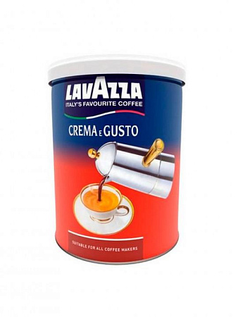 Кофе молотый Lavazza Crema e Gusto (A - 30%) в ж/банке 250 г, СиТи Вендинг, Белгород