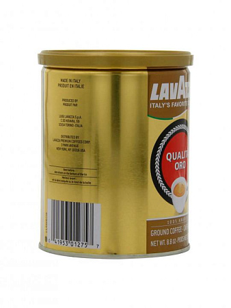 Кофе молотый Lavazza Qualita ORO (A 100%) в ж/банке 250 г, СиТи Вендинг, Белгород